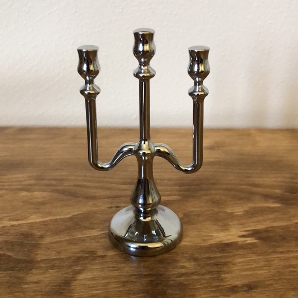 Decorative 3 Arm Silver Candelabra Miniature π― - Picture 2 of 4
